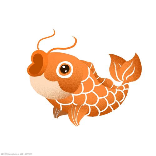 手绘卡通锦鲤装饰素材