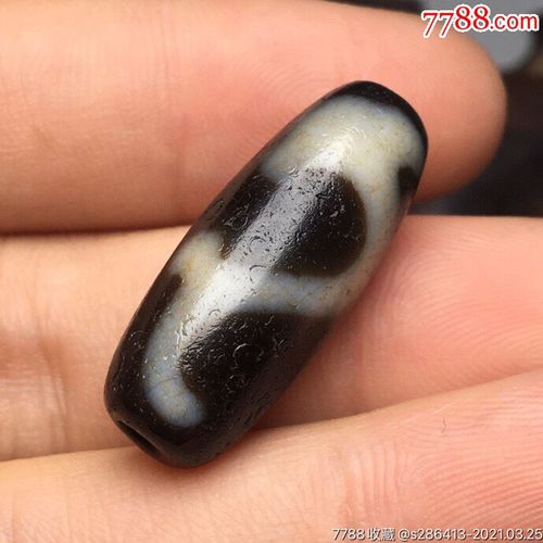 台湾回流老料高油包浆【如意天珠】尺寸:20*15毫米重量3.5克