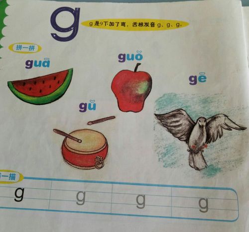 小太阳大一班认读拼音"g"