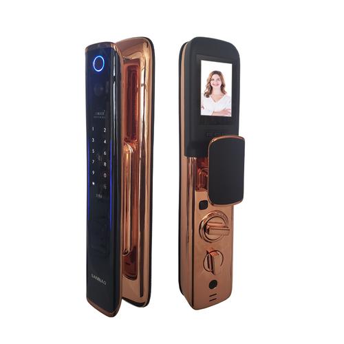 智能指纹三彪名p30门锁密码锁家用防盗门智能门锁