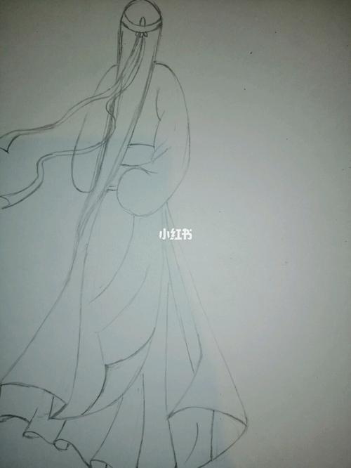 教你画古风男背影画_古风_文化_绘画