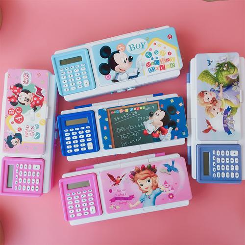 小学生笔袋女冰雪奇缘儿童文具袋卡通三层文具盒大容量公主铅笔盒