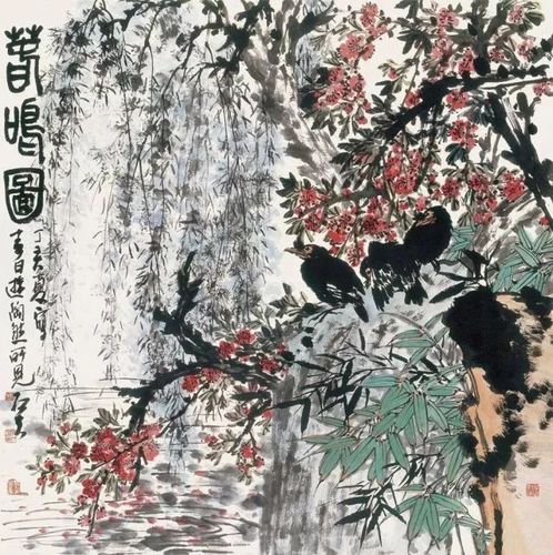 春鸣图   122.3x122.4cm