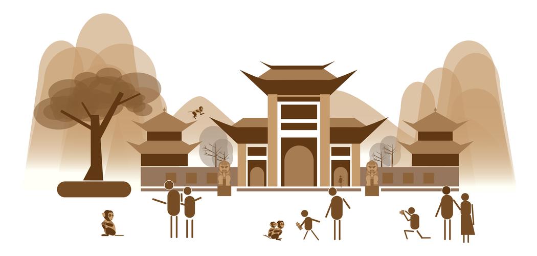 贵阳黔灵山公园插画集