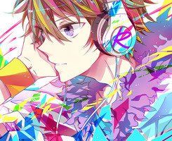 带耳机的二次元男生头像微信