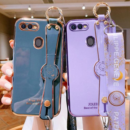 oppo新款手机套,oppo手机翻盖皮套唤醒 oppoa7x手机壳女oppoa7硅胶电镀软保护套opqoa7n腕带斜挎新款a7x