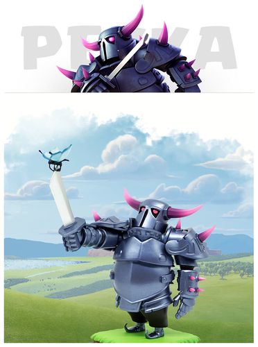 皇室战争 胜利系列手办 皮卡超人 野猪骑士