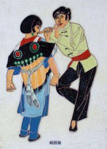 纳西族彩色简笔画