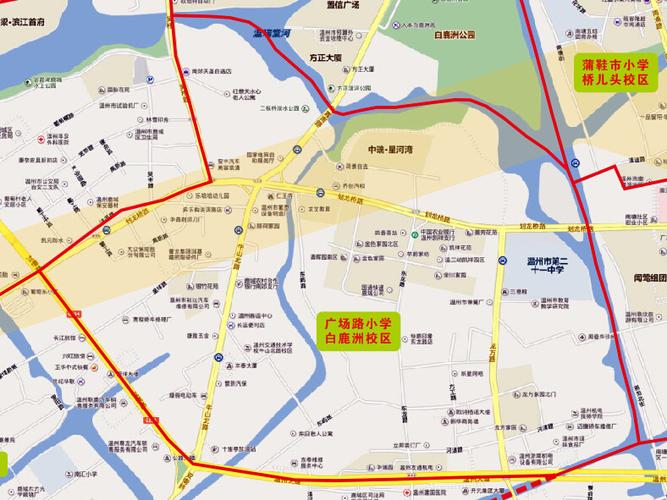 温州鹿城区小学学区划分图