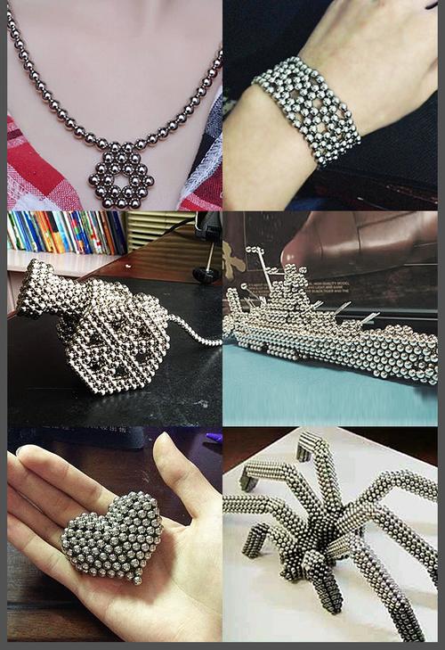 巴克球1000颗彩色磁力珠魔力珠磁铁球方形减压拼装八克球积木玩具