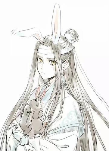魔道祖师魏无羡的兔子简笔画