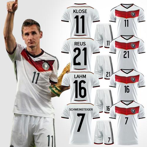 2014年德国队11号克洛泽球衣复古足球服套装男定制夏季成人训练服