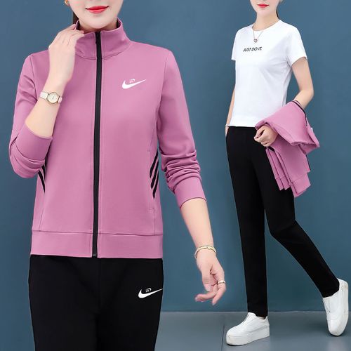 2021年新款运动服,2021年新款女运动套装 【官网正品】休闲运动服套装女士2021年春秋季新款韩版时尚三件套