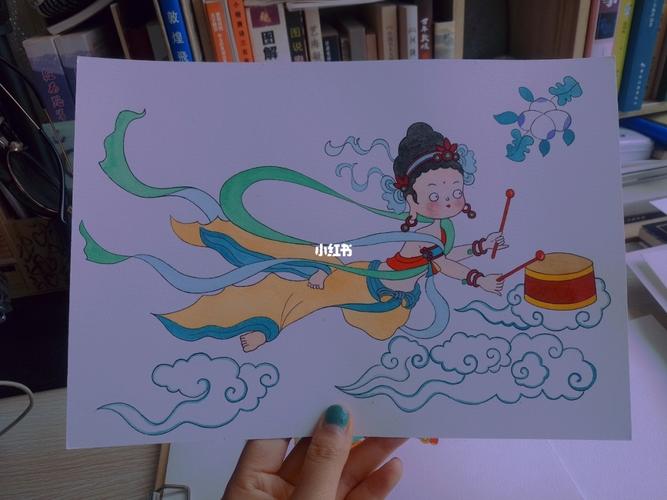 呆萌小飞天_呆萌_绘画_绘画日常_文化_绘画