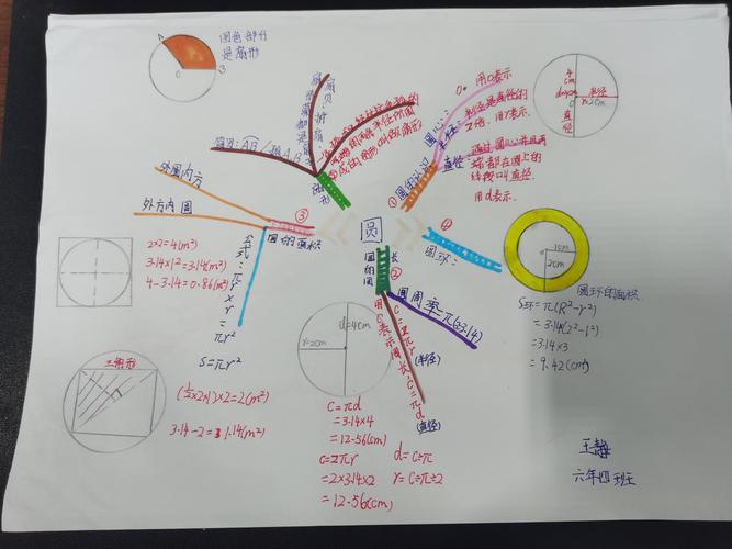 六年级上册第五单元《圆》思维导图