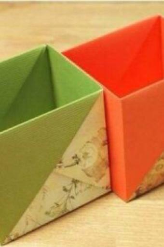 简单手工折纸储物盒