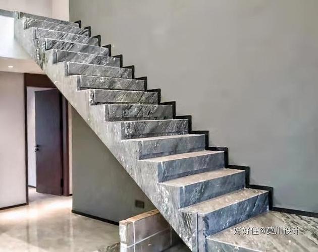 大理石楼梯玻璃扶手安装过程|石材|踢脚线|铺贴|钢槽