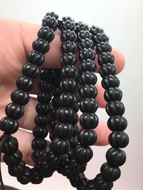 [中秋节礼物]思赞 印尼黑金椰蒂佛珠108颗南瓜珠手串