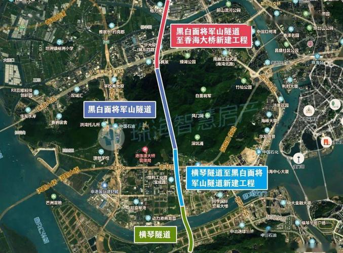 (黑白面将军山至香海大桥新建工程鸟瞰图) ◆ 来源:珠海大件事 ◆ 本