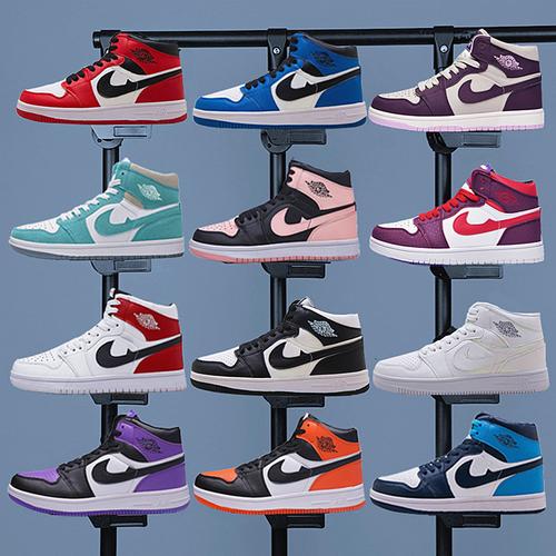 aj官网旗舰店女高帮小白鞋aj1空军一号low女鞋高帮冬季棉鞋情侣鞋