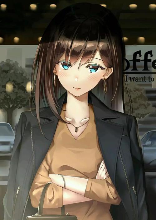 二次元动漫美图:可爱的黑发美少女