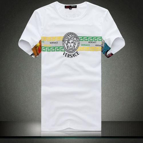 范思哲夏季新款男士短袖t恤精品男装时尚简约印花韩版