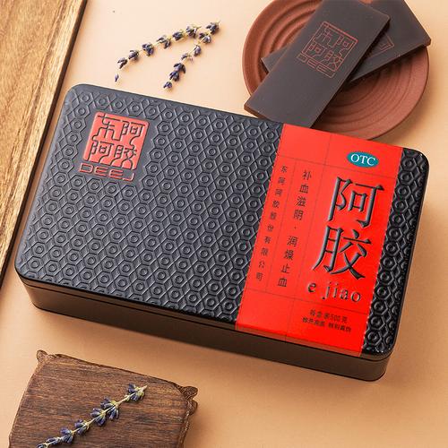 东阿阿胶旗舰店山东正品阿胶块片500g红标铁盒otc驴皮补血山东