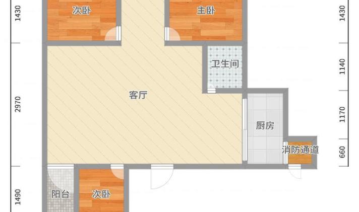 淄川区淄川 水岸新城 3室2厅1卫 140.4平米