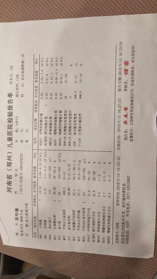 陈怡璇病历本及检查表