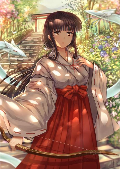 犬夜叉桔梗高清插画图片