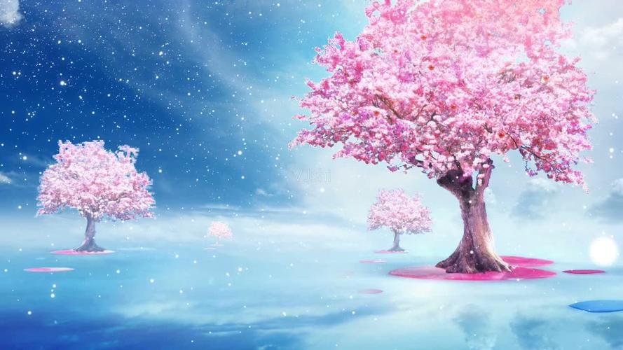 唯美桃树场景循环