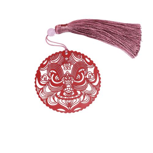 书签礼品文化国风舞狮国潮剪纸金属艺术创意书签