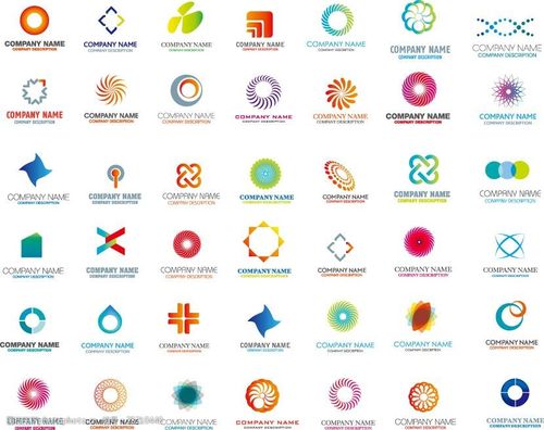 彩色圆形标志集合图片.