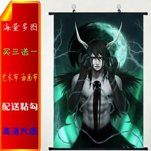 二次元动漫挂画 死神周边 黑崎一护 卷轴超大壁纸海报定做包邮