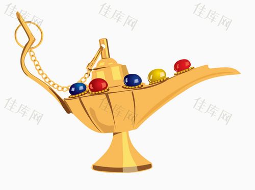 阿拉丁神灯_卡通手绘_1600*1194px_编号6776003_png