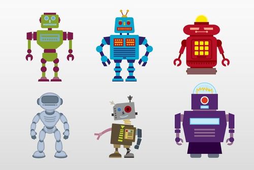 复古机器人矢量格式|免费载体每日|下载高品质的免费载体