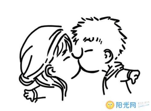 七夕情侣简笔画图片大全 201七夕情侣卡通简笔画