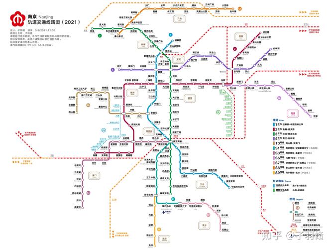 南京地铁2021年线路图ver09