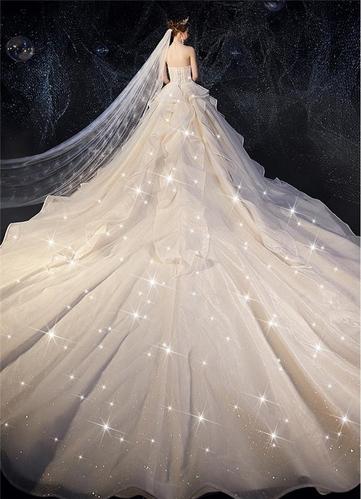 【不了情】孕妇婚纱新娘拖尾森系梦幻齐地显瘦遮孕肚粗手臂显瘦大码