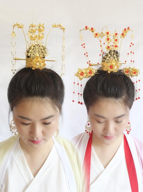 扶摇皇后凤冠武媚娘传奇徐慧唐朝头饰汉服襦裙流苏发冠古风发饰女