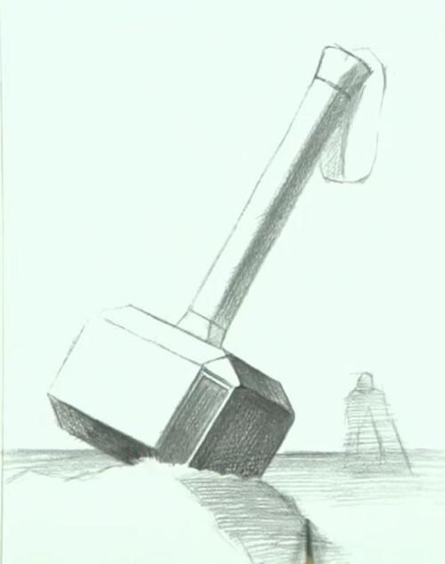 霸气"雷神之锤"素描教程,让黑白更有金属感