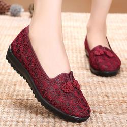 红鞋子红鞋妈妈款红色老北京布鞋女老年人闰月奶奶鞋夏天老人凉鞋 *9