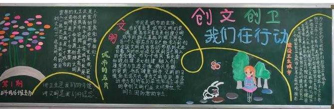 漂亮的创建文明城市黑板报设计优秀素材