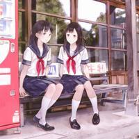 卡通系友情深厚的姐妹花头像