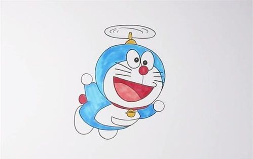 叮当猫竹蜻蜓简笔画