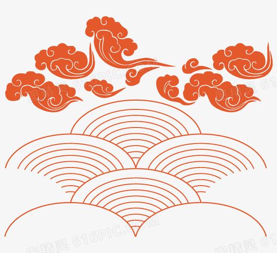 花纹边框中国风水墨山水中国风唯美矢量中国风中国风祥云底纹中国风