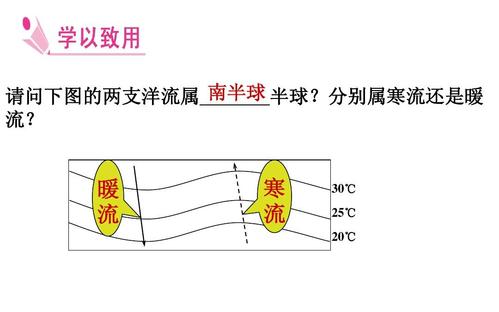 请问下图的两支洋流属 南半球 半球?分别属寒流还是暖 流?