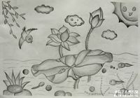 彩色铅笔画,小鸭子儿童画作品欣赏栏目提供儿童铅笔画图片大全,儿童