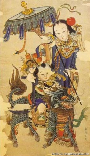 杨柳青年画通过寓意,写实等多种手法施展阐发人民的美好情感和愿视