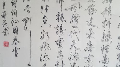 飞白是书法中的一种特殊笔法,它的笔画有的部分呈枯丝平行,转折处笔画